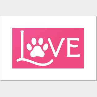 Love paw print Posters and Art